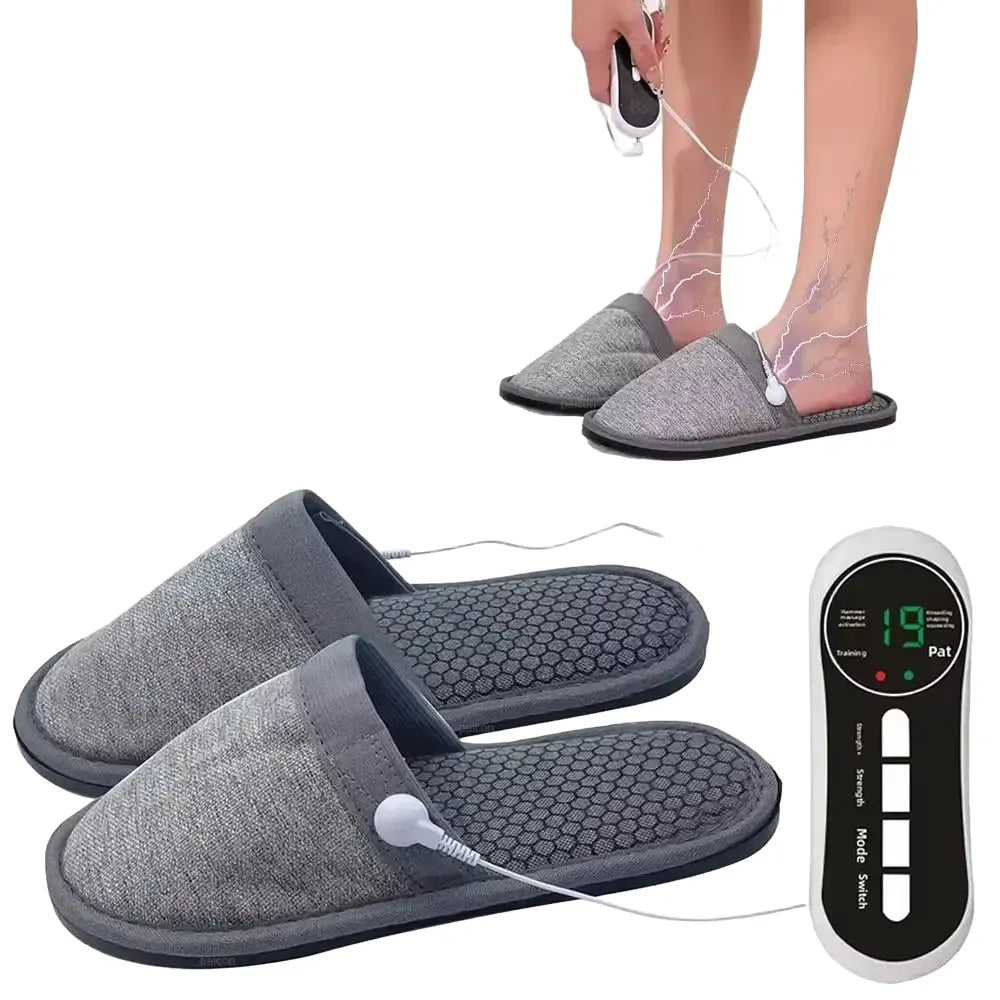 EMS Foot Massager Slippers Electric Feet Massage Shoes with Remote Control Pulse Muscle Stimulator Foot Massager to Relieve Pain