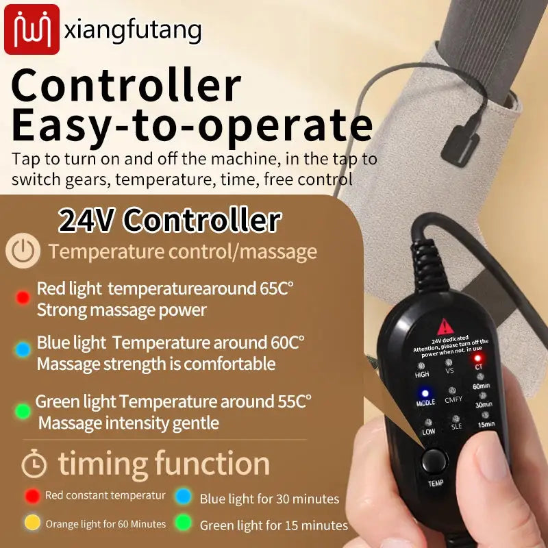 660Nm Red Light Heat Foot Wrap 144 Led Vibration Massage Relief Pain Ankle Comfort Sports Recovery Home Relax Wellness Protector
