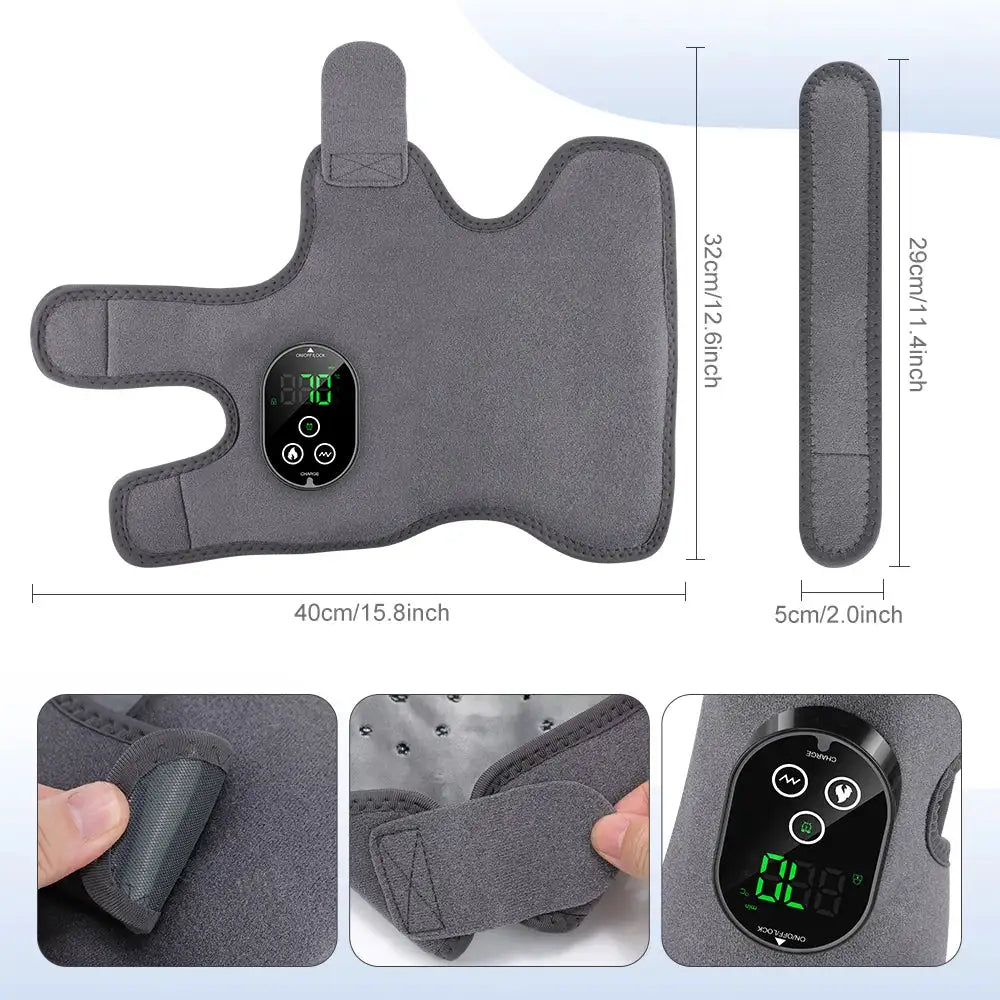 Heated Foot and Ankle Massager 6 Heat Levels 3 Vibration Modes Warm Sole Wrap 3000mAh Cordless Rechargeable
