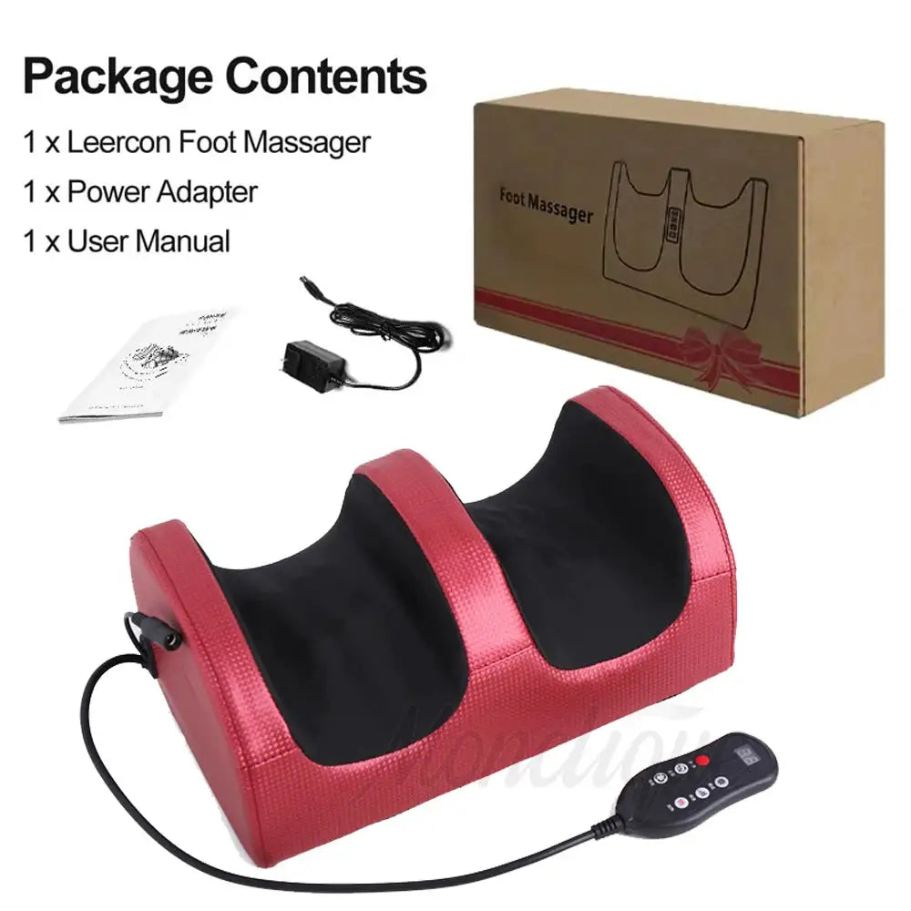 Super Big Electric Foot Leg Massager Deep Tissue Shiatsu Kneading Relax Heated Roller Calf Relieve Stress Care Foot Machine Tool