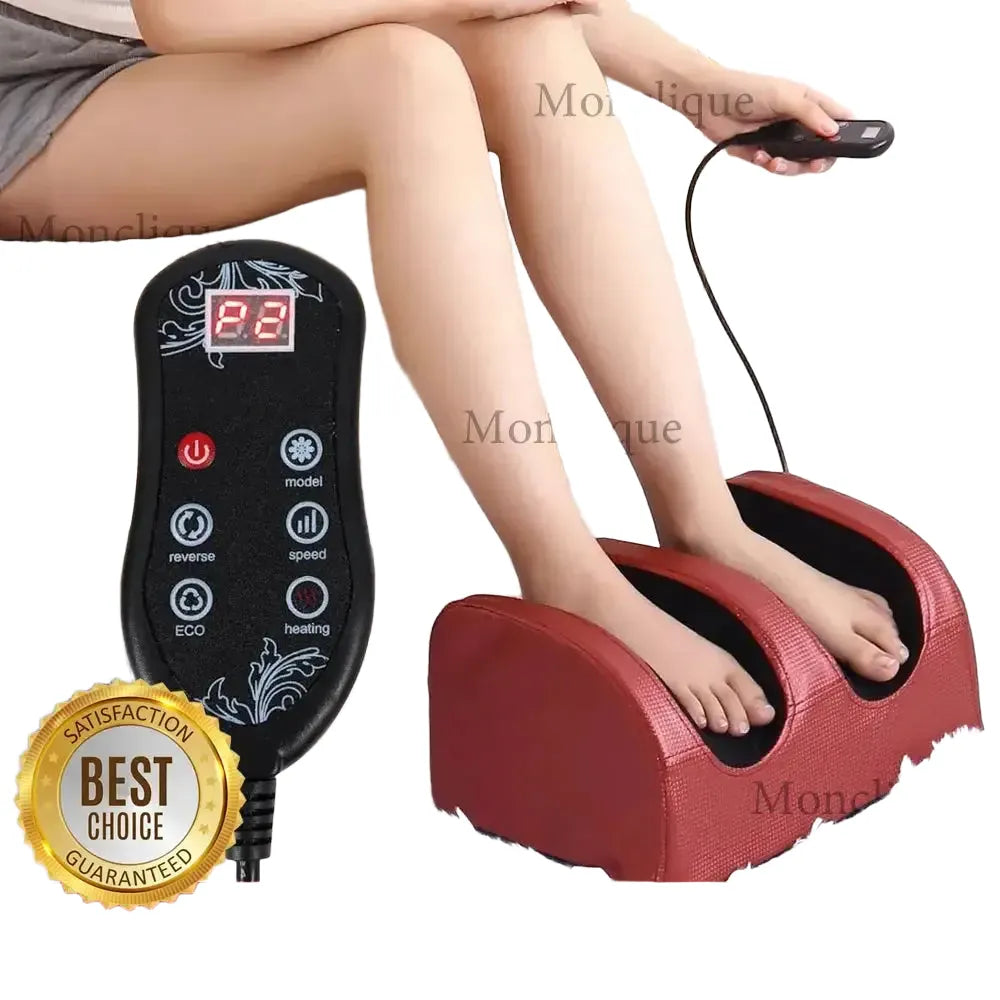 Super Big Electric Foot Leg Massager Deep Tissue Shiatsu Kneading Relax Heated Roller Calf Relieve Stress Care Foot Machine Tool