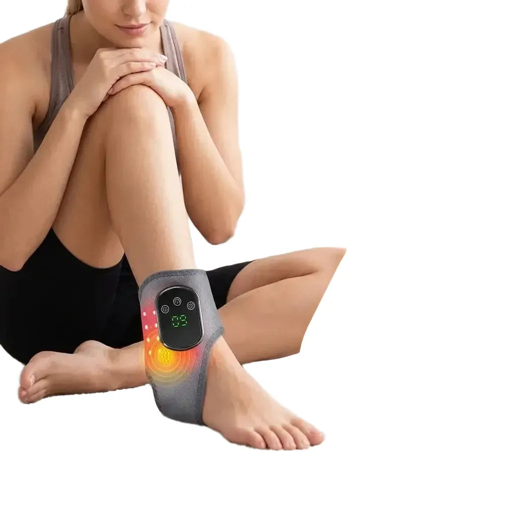 NEW Electric Foot Massager Heated Vibration infrared Cordless Ankle Wrap Portable Leg Care Relaxation Pad For Home Office Seniors