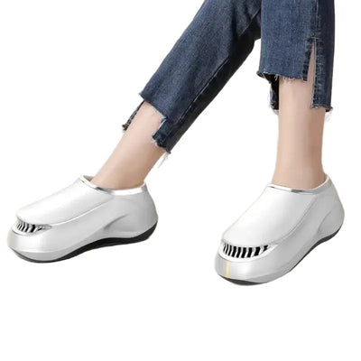1pcs Intelligent Foot Massager Shoe Improve Blood Circulation Electric Walkable Massage Shoes 4 Colors Air Heating
