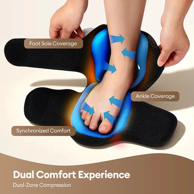 Electric Foot Ankle Air Compression Foot Massager Wireless Airbag Vibration Massager Portable Foot Care Support Belt