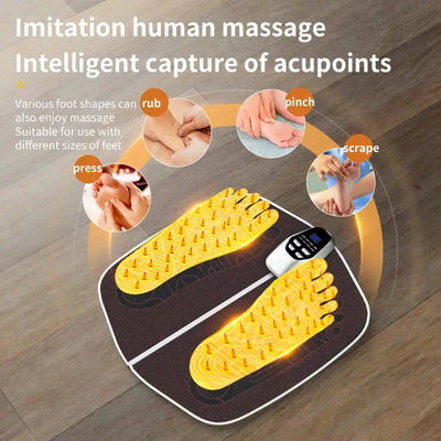 JYouCare Portable EMS Foot Massager pad Acupoint Massage Improve Blood Circulation USB charge fatigue relief Muscle Stimulation