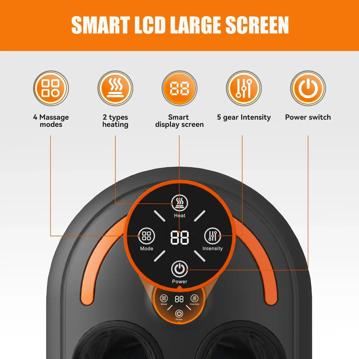 Foot Massager Roller Kneading Rhythmic Full Wrap Airbag Intelligent Hand Control Four Modes Five Levels of Strength