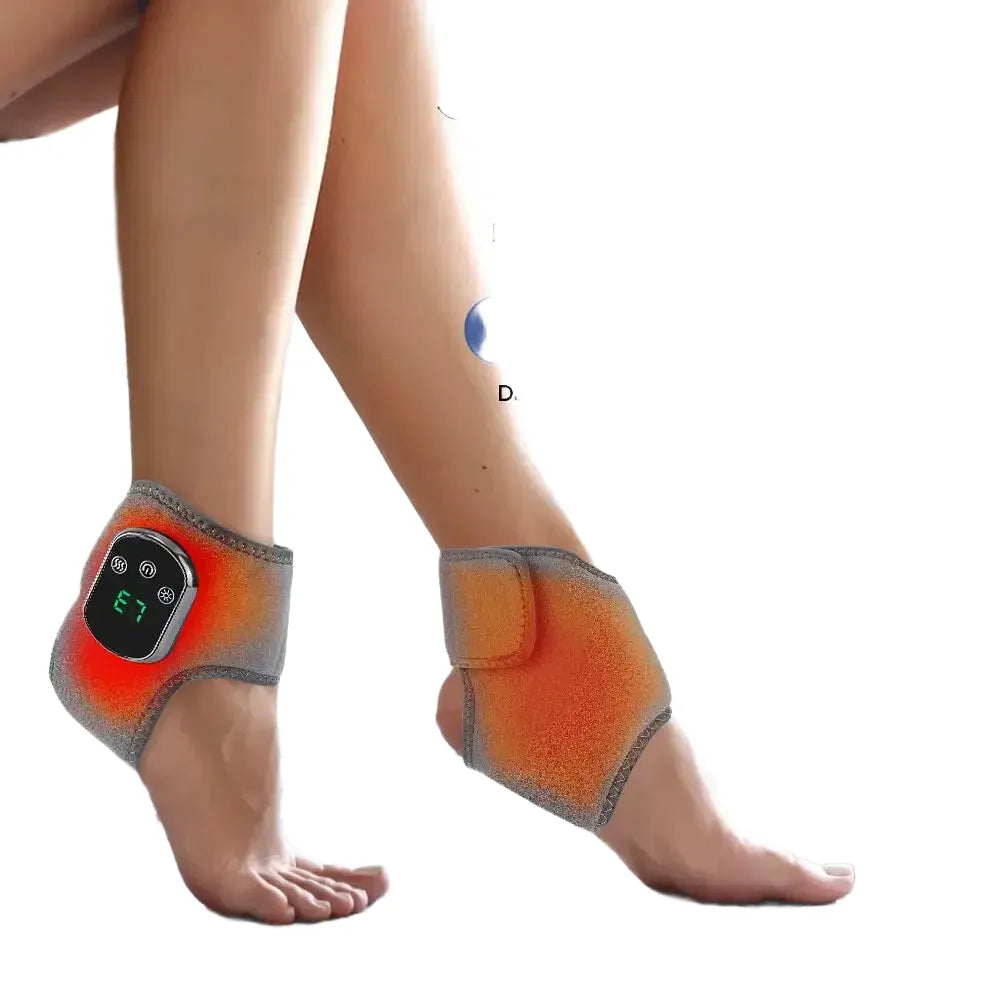 Electric Foot Heat Massager Hot Compresses Vibration Massager Breathable Material Foot and Ankle Joint Hot Compress Protection
