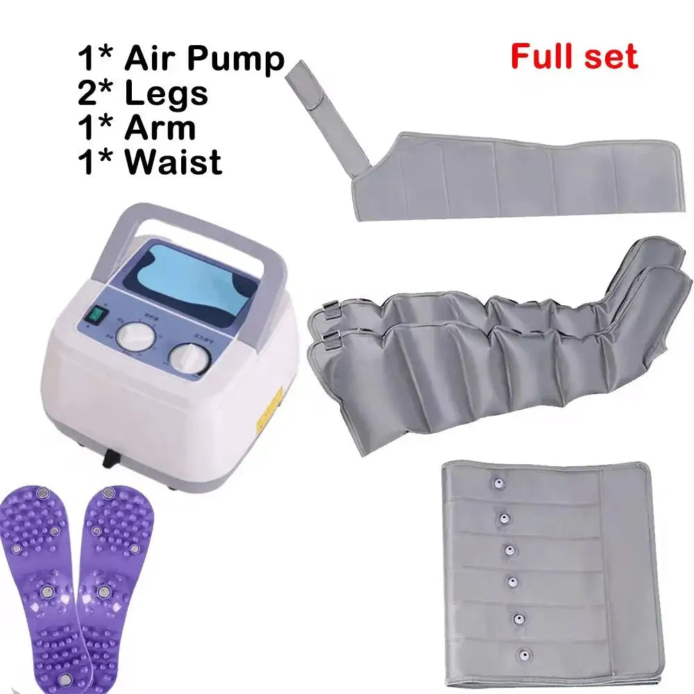 6 Section Massage Tool Electric Air Compression Leg Massager Waist Arm Leg Wraps Foot Ankles Calf Massage Machine Promote Blood