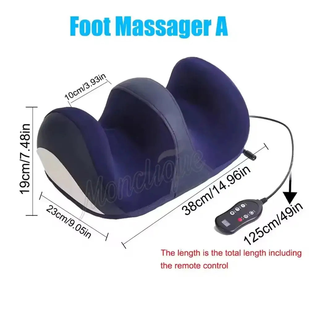 Super 3D Roller Electric Foot Massager Heating Vibration Massager Squeeze Kneading Plantar Legs Relaxation Muscles Anti-fatigue