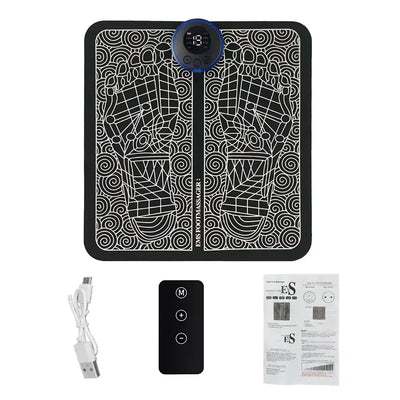 Electric Foot Massager Pad Neck Massage Set Portable Home Fatigue Relief Muscle Vibration Massage Pad Back Neck Massager