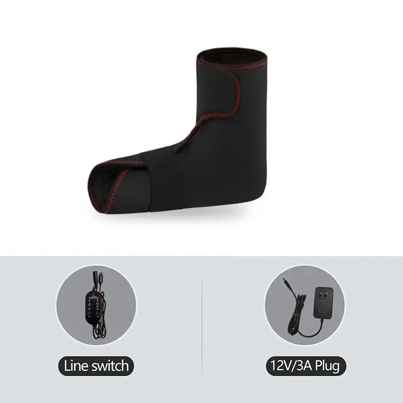 Electric Heating Foot Wrap Full Foot Coverage Vibration Massage Relief Pain Ankle Comfort Home Relax Sports Recovery