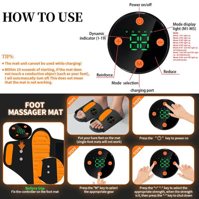Micro Current Massager Shoes EMS Foot Massager