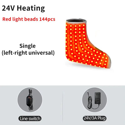 Red Light Heated Pad Foot Heating Wrap Massager 3-Mode Foot Hot Compress Muscle Relaxation Joint Comfort Fatigue Relief