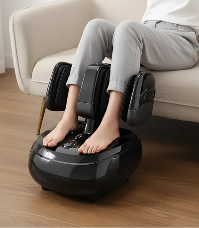 Jinkairui Fully Automatic Foot Massage Machine Detachable Split Massage Heating Kneading Leg Massager Home Relaxation