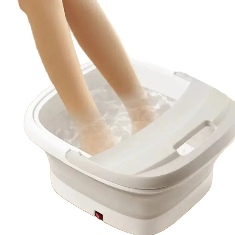 New Arrival Foldable Electric Foot Spa Tub Heating Bubble Roller Massage Household Portable Foot Bath Massager