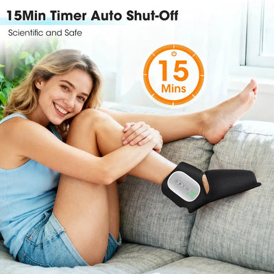 Cordless Foot Ankle Massager Wrap 3000mAh Battery 3 Modes 4 Warm Levels Compression Sleeve Sole Support Non-Slip Type-C