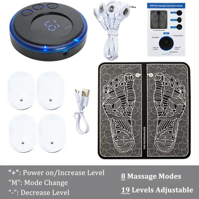 EMS Foot Massager Mat Electric TENS Feet Massager Pad Foldable Massage Mat Muscle Stimulation Fisioterapia Terapia Fisica Salud