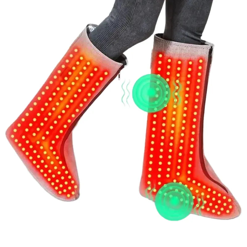 Full-Wrap Heated Leg Foot Support Winter Warmer Red Light Foot Massage Muscle Relaxation Anti-fatigue Relief Pain