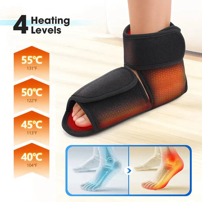Foot Massager with Heat 3 Modes 4 Levels, Cordless Air Compression Foot and Ankle Massager 3000mAh USB for Home Office Relax