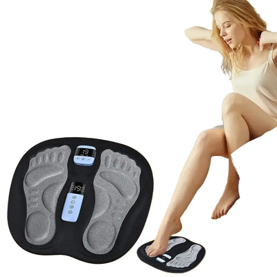 EMS Foot Massager LCD Display 8 Modes 19 Intensities Foot Massagers for Pain Relief Improve Circulation Relax Foot Feet Massager