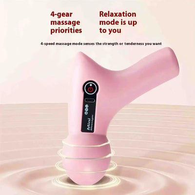Mini Massage Massage LCD Screen 6 Heads Gun Muscle Massager Portable Electric Fascia Gun for Neck Foot Body Fascia Gun