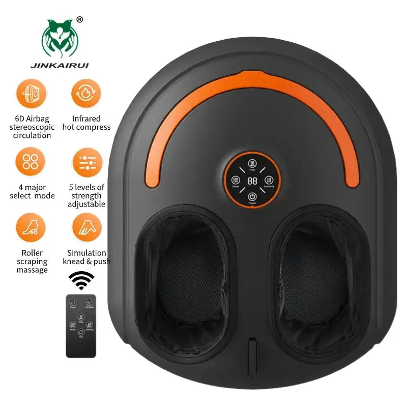 Foot Massager Roller Kneading Rhythmic Full Wrap Airbag Intelligent Hand Control Four Modes Five Levels of Strength