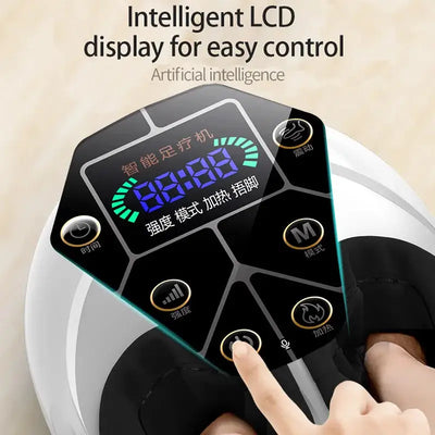 Foot Massager With Vibration, Deep Kneading, Pressing, Acupressure Heating Functions to Relieve Soreness in Legs Feet