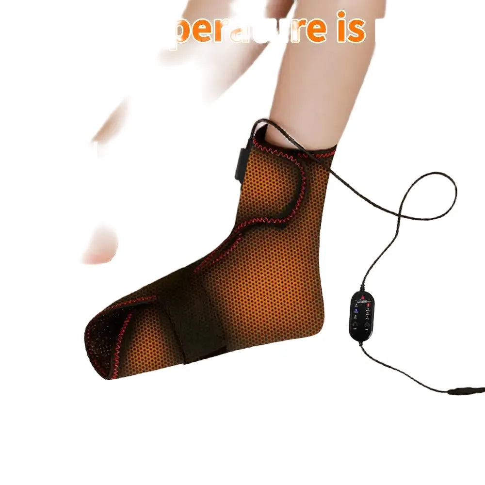 Electric Heating Foot Wrap Full Foot Coverage Vibration Massage Relief Pain Ankle Comfort Home Relax Sports Recovery