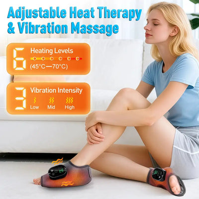 3-in-1 Electric Heated Ankle Guard Massager for Right Left Foot Hand Cordless Ankle Wrist Brace Vibration Massage Wristband