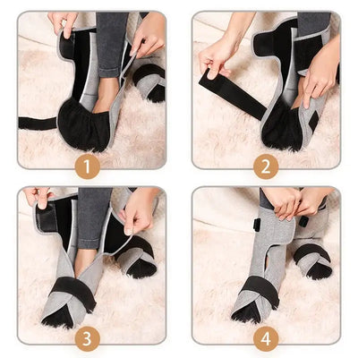 660Nm Red Light Heat Foot Wrap 144 Led Vibration Massage Relief Pain Ankle Comfort Sports Recovery Home Relax Wellness Protector