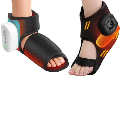 Cordless Foot Ankle Massager Wrap 3000mAh Battery 3 Modes 4 Warm Levels Compression Sleeve Sole Support Non-Slip Type-C