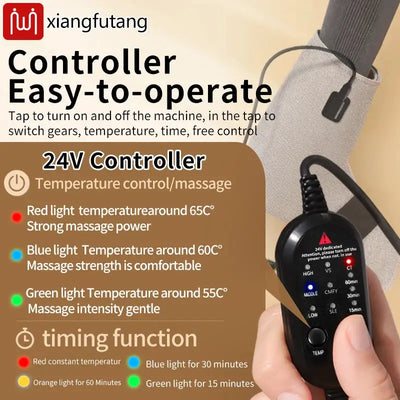 660Nm Red Light Heat Foot Wrap 144 Led Vibration Massage Relief Pain Ankle Comfort Sports Recovery Home Relax Wellness Protector