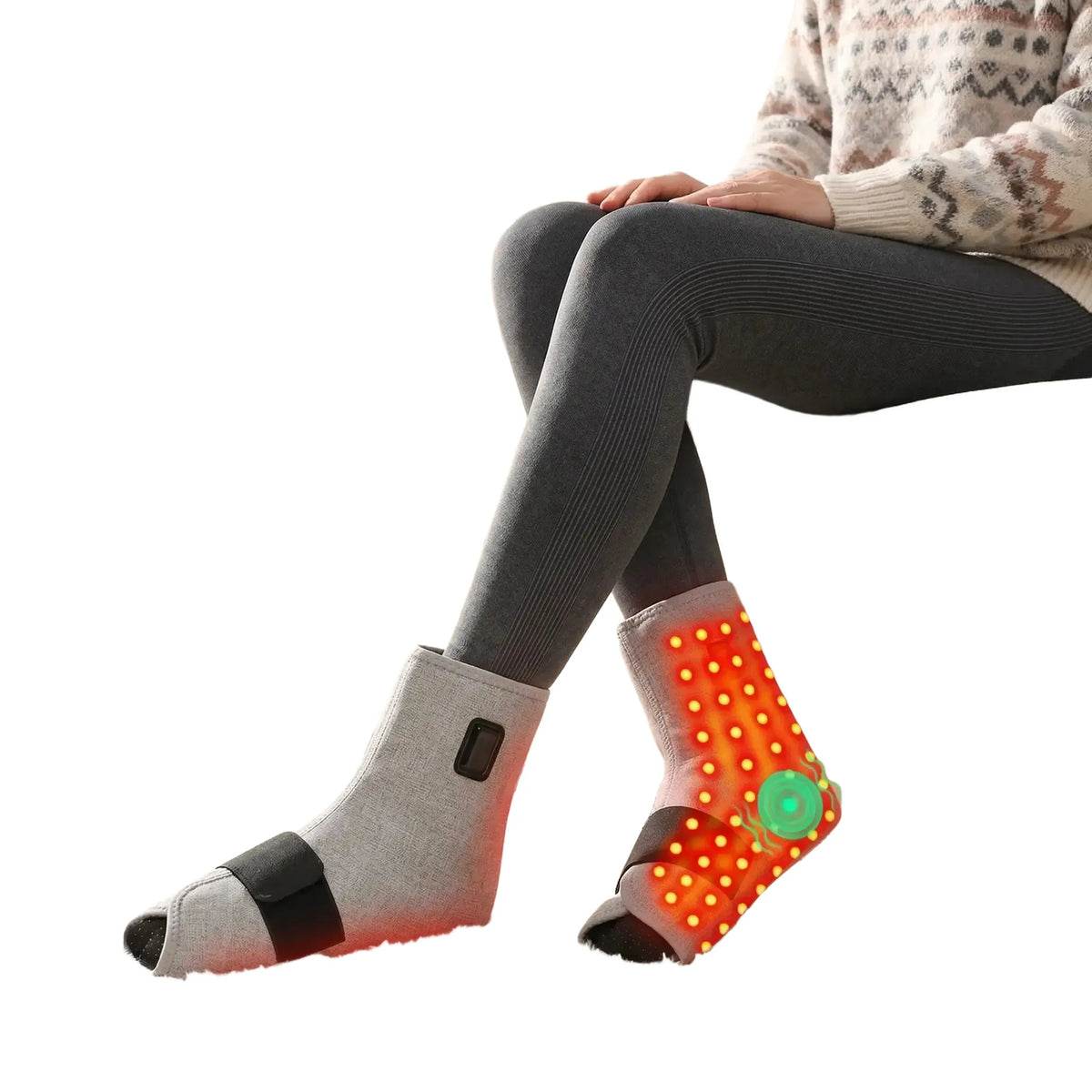 Red Light Heated Pad Foot Heating Wrap Massager 3-Mode Foot Hot Compress Muscle Relaxation Joint Comfort Fatigue Relief