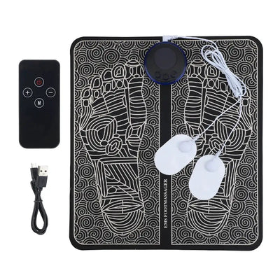 Smart EMS Massage Pad with RF Remote Improve Blood Circulation Leg Shaping Microcurrent Pulse Foot Massager Mat Acupoint