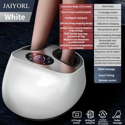 Electric Foot Massage Machine Fully Automatic Shiatsu Kneading Heating Household Negative Ion Airbag Fully Wrapped Foot Massager