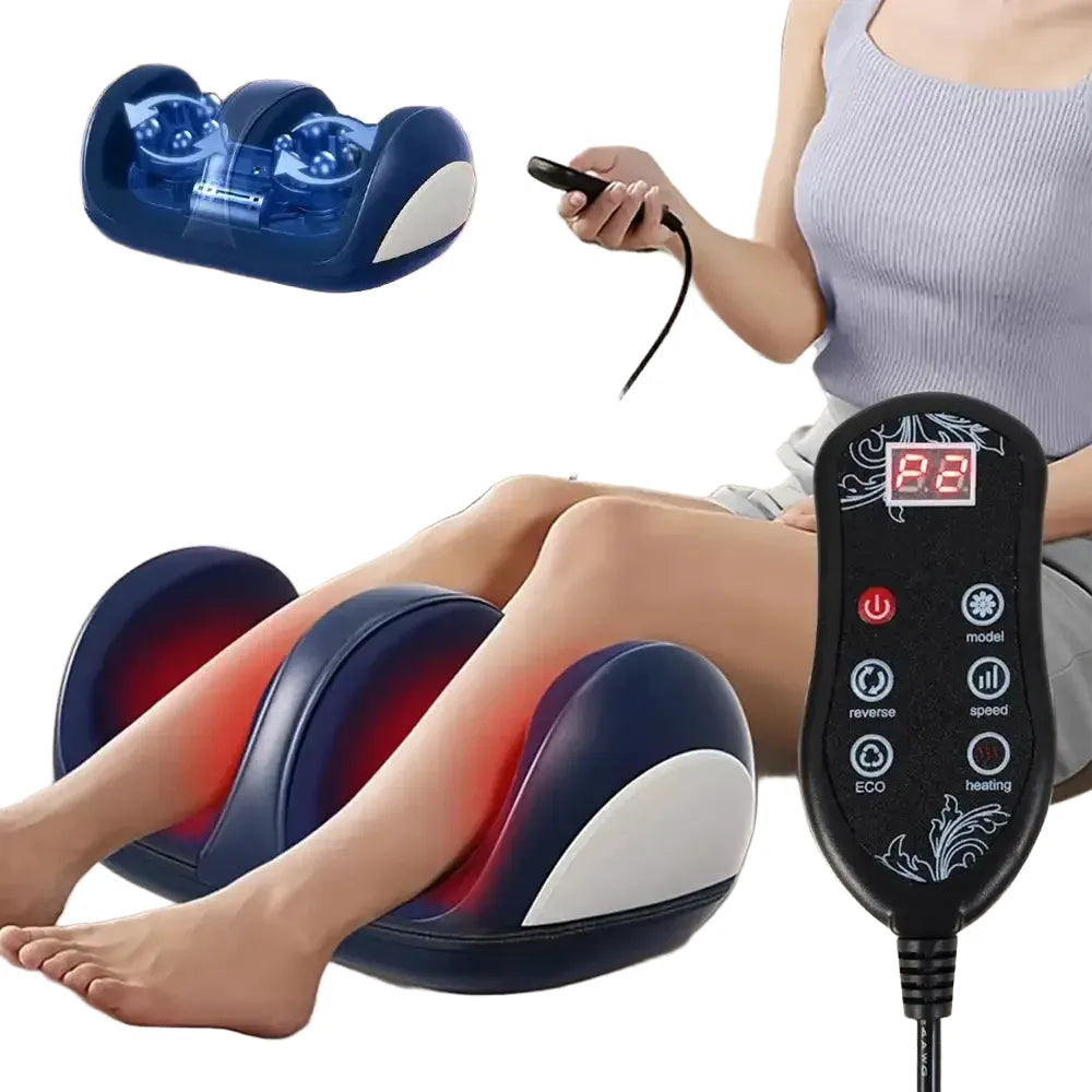 Upgraded Super Big Electric Leg Massager Smart Heating Foot Machines Hot Compression Shiatsu Kneading Roller Calf Muscle Relax