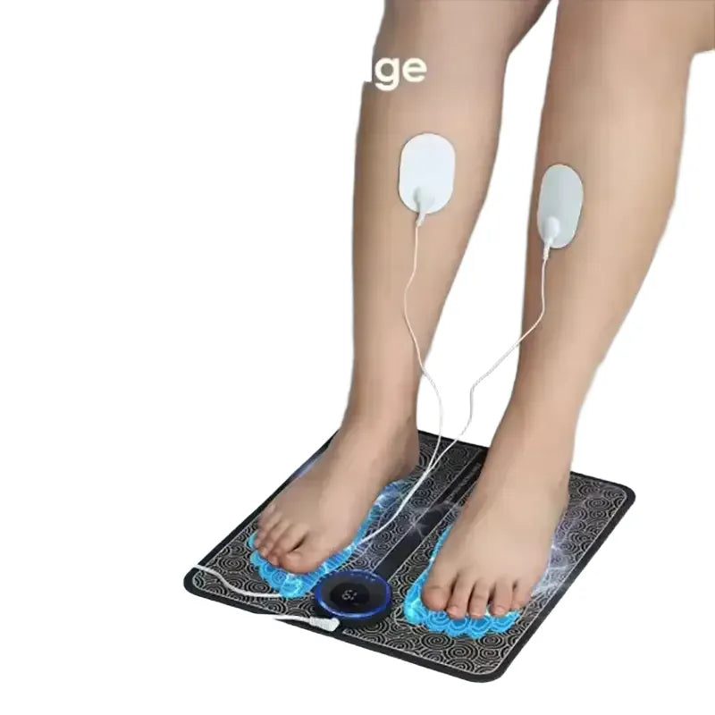 Electric EMS Foot Massager With Gel Pad Portable EMS Muscle Stimulation Massage Mat Improve Blood Circulation Relief Pain Relax