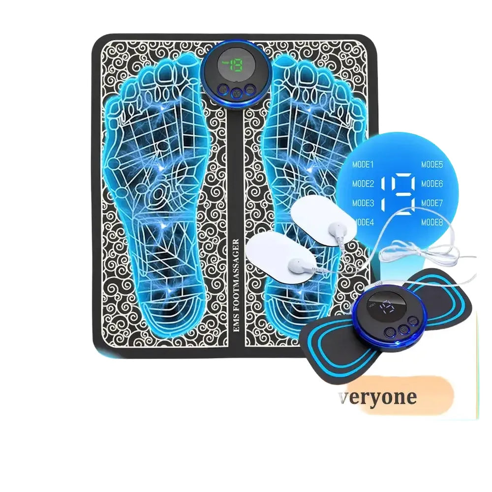 EMS Foot Massager Mat Electric TENS Feet Massager Pad Foldable Massage Mat Muscle Stimulation Fisioterapia Terapia Fisica Salud