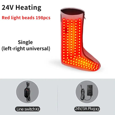 Full-Wrap Heated Leg Foot Support Winter Warmer Red Light Foot Massage Muscle Relaxation Anti-fatigue Relief Pain
