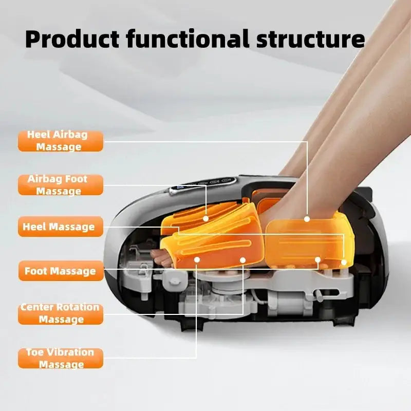 Jinkairui Fully Wrapped Foot Massage Machine Automatic Roller Kneading Soles Foot Massager Airbag Pressing Foot Massager