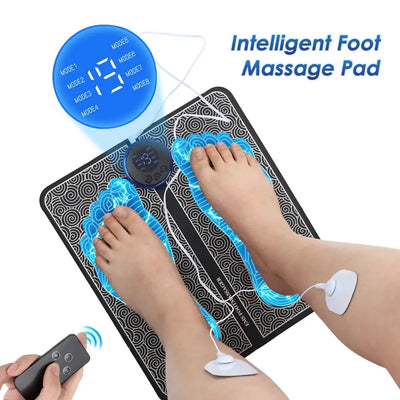 Smart EMS Massage Pad with RF Remote Improve Blood Circulation Leg Shaping Microcurrent Pulse Foot Massager Mat Acupoint