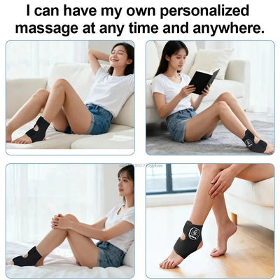 Electric Ankle Massager EMS Foot and Ankle Massager 36 Modes Vibration Ankle Heating Pad for Pain Relief