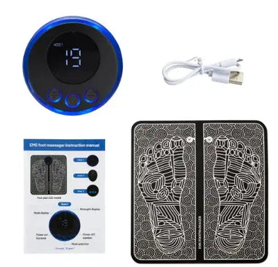 Electric Foot Massager Pad Electrostimulator Massage Mat EMS Muscle Massager Relax Feet Massage Fitness Masajeador USB Charging