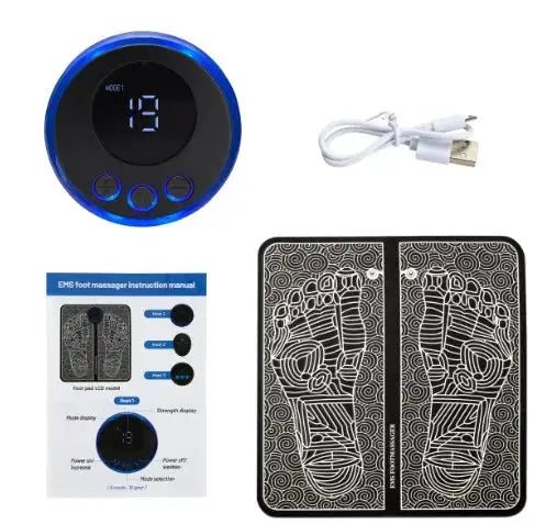 Electric Foot Massager Pad Electrostimulator Massage Mat EMS Muscle Massager Relax Feet Massage Fitness Masajeador USB Charging