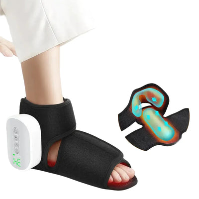 Heated Ankle Foot Massager with Air Compression 4 Intensity Levels And 4 Heating for Deep Foot Muscle Relaxation