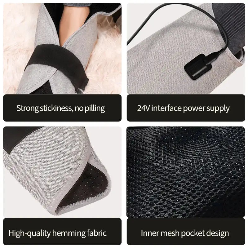 660Nm Red Light Heat Foot Wrap 144 Led Vibration Massage Relief Pain Ankle Comfort Sports Recovery Home Relax Wellness Protector