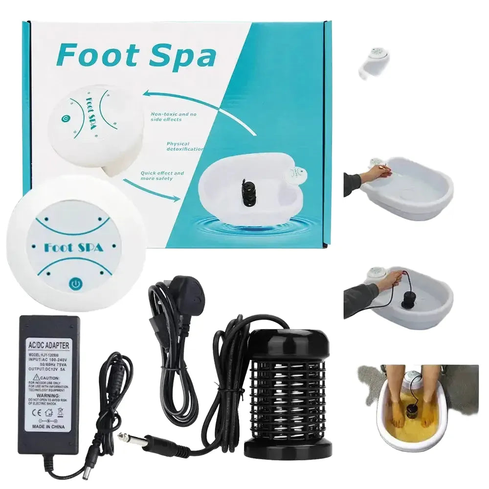 Detoxifying Ion Foot Bath Machine Electric Foot Massage Vibration Deep Cleansing Relax Plantar Muscles Boost Vitality Family Spa