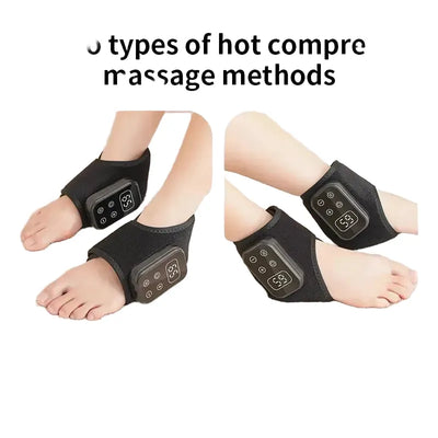 Electric Foot & Hand Massager with Vibration Warm Hot Compress for Ankle Knee Foot Relax Portable Rechargeable Deep Relaxation