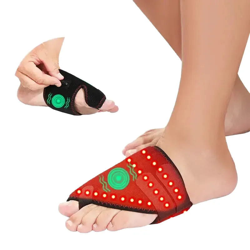 660nm Red Light Heating Toe Wrap Vibration Massager Warm Cover Instep Post Workout Relax Home Leisure Relieve Fatigue