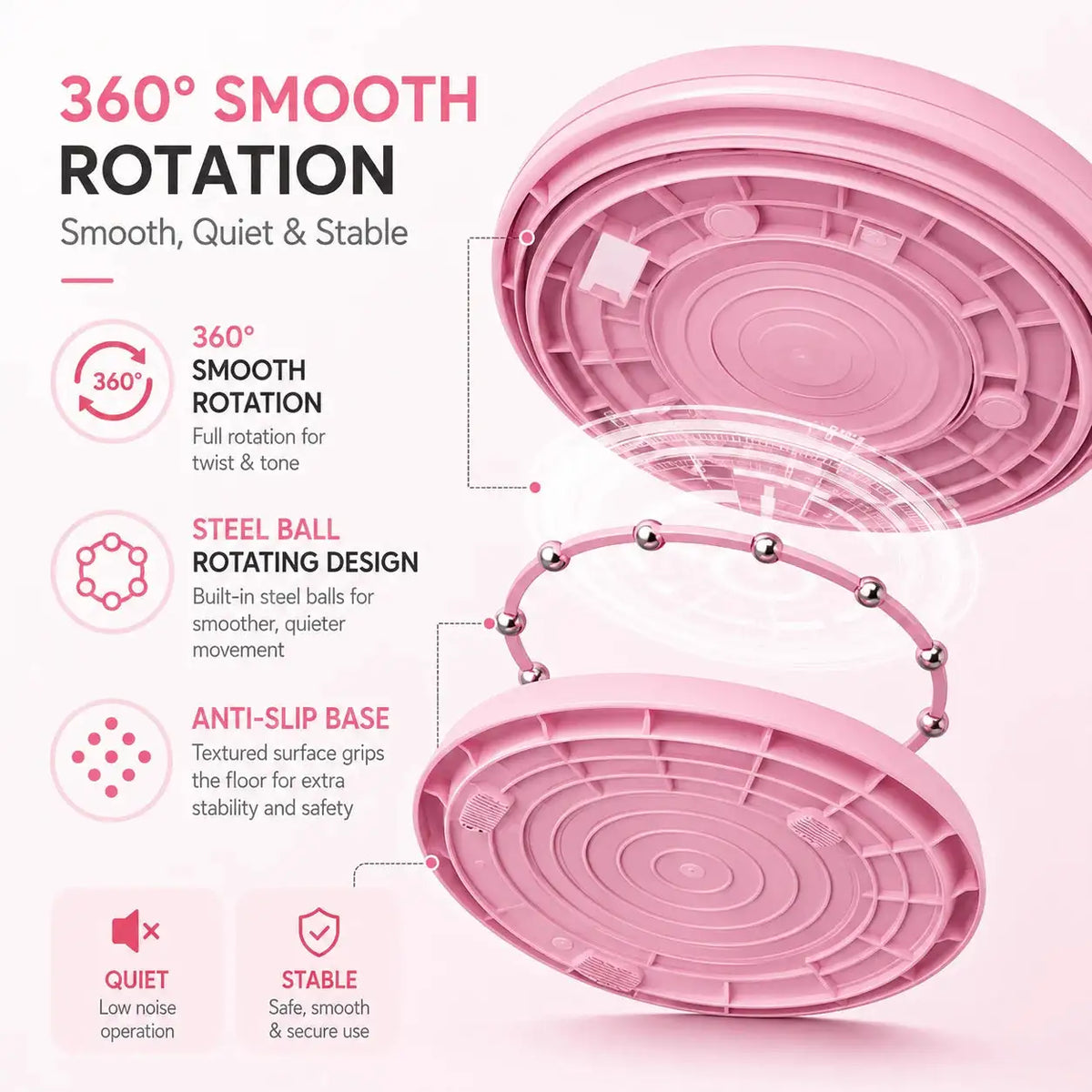 Foot Massage Waist Exercise Waist Twisting Disc Torsion Disc Fitness Equipment Portable Magnetic Foot Massage Twisting Machine